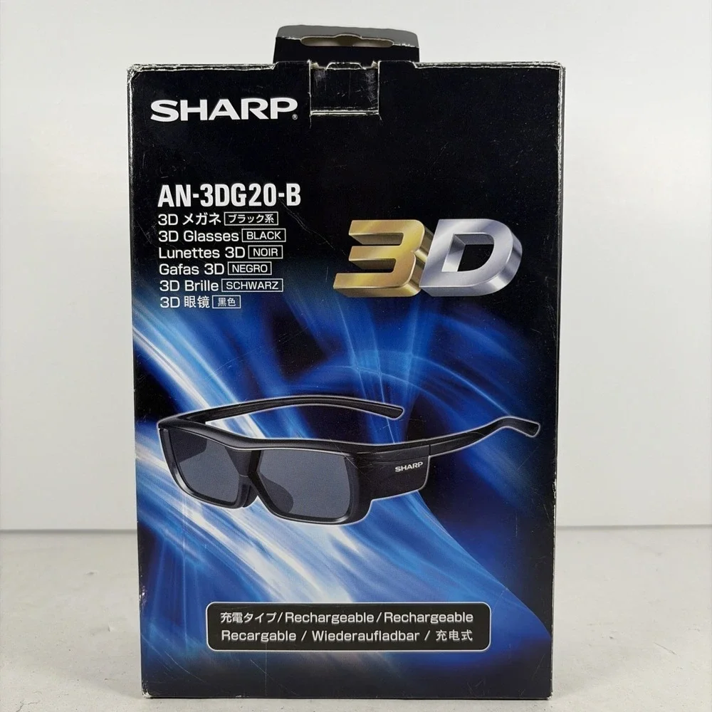 Sharp AN-3DG20-B 3D Glasses Open Box‎